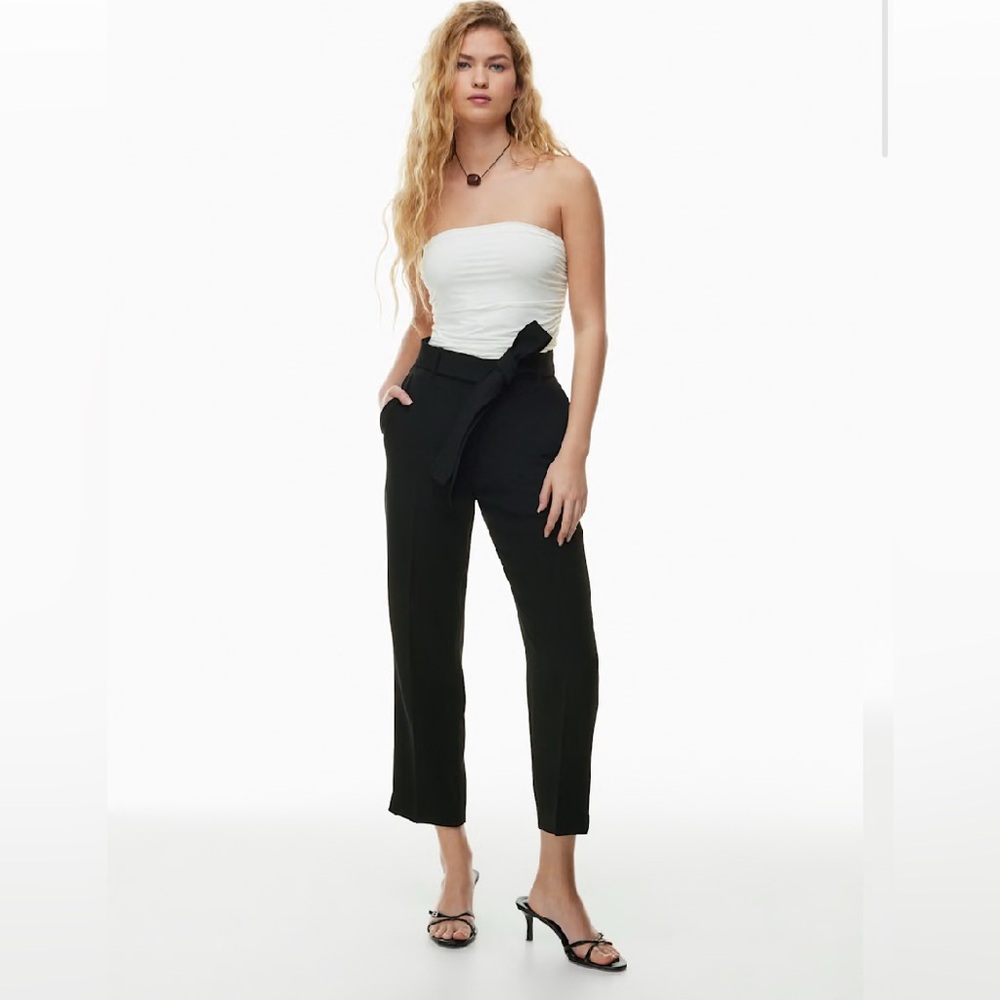 Aritzia - Wilfred Tie Front Pant - Black - Sz 0